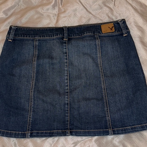 American Eagle Outfitters Dark Blue Denim Mini Skirt - Picture 3 of 4
